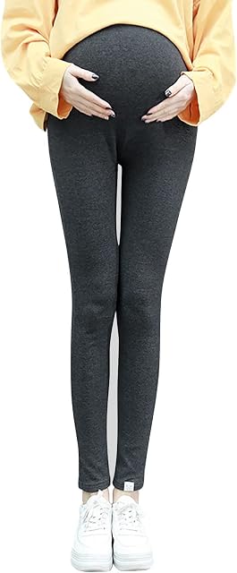 Maternity Tights Winter Thermal Maternity Leggings Thermal Lined Maternity Trousers Cotton Maternity Leggings Long Thermal Leggings for Pregnant Women Trousers Soft Opaque Pregnancy Leggings