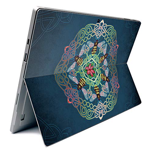 Image of MightySkins Carbon Fiber Skin for Microsoft Surface Pro 7 - Celtic Bees | Textured Carbon Fiber Finish | Easy to Apply, Remove, and Change Styles | Made in The USA