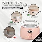 KOTAMU Wax Kit Pink Digital Hair Removal Waxing Kit for Women & Men Hot Wax Warmer Pot for Face, Eyebrow, Body, Brazilian, Bikini, Sensitive Skin Waxing Machine with 25 Accessories for Home Salon - Image 2