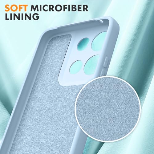 Image of DIZORO Microfiber Candy Case for Motorola G67 Power / G57 Power 5G Smooth Touch Cushion Liquid Soft Silicone Gel Rubber Phone Cases Non-Slip Full Body Protective Shockproof Back Cover -Carolina