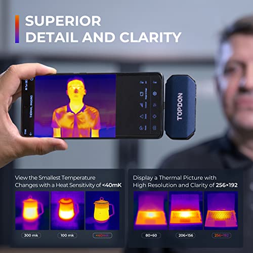 Image of TOPDON TC001 Thermal Camera for Android, Super IR 512x384 High Resolution, Thermal Imaging Camera, Thermal Imager - Optimized Temperature Accuracy, Works for Smartphones and Tablets & PC(not for iOS)