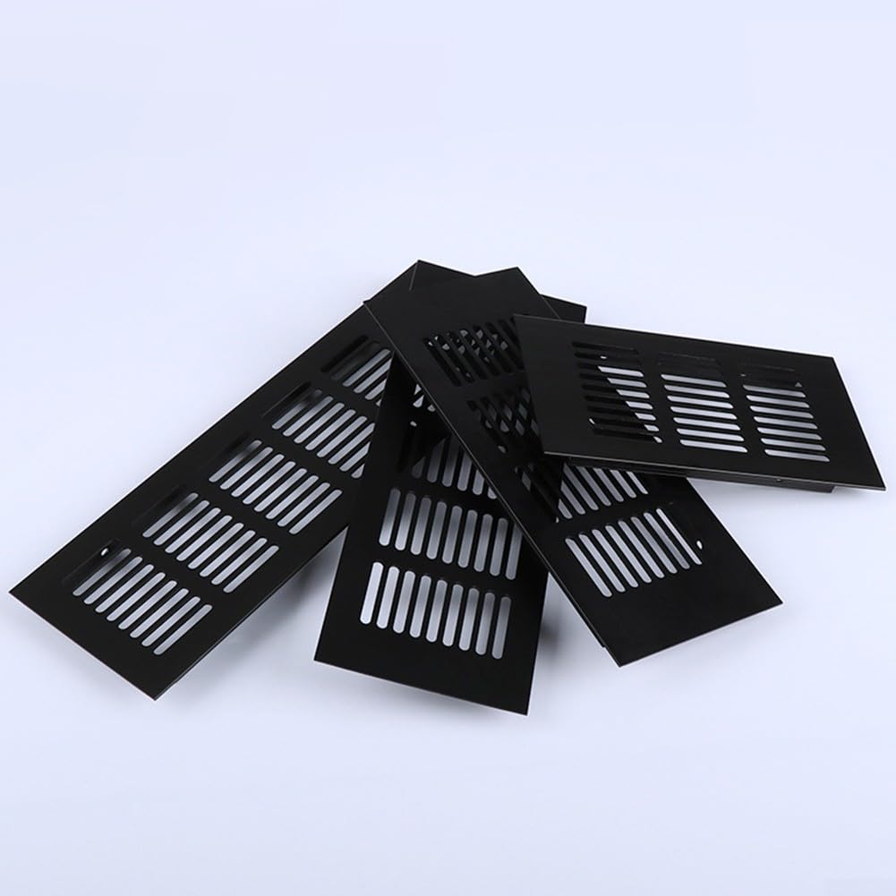 60x250MM Internal Vent Covers, Aluminium Rectangular Wardrobe Air Vent Grille Ventilation, Suitable for Cabinet Air Vent Grille Cover