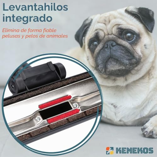 Miniatura 7 de Kenekos Boquilla Combinada Para Suelo Con 2 Ruedas, Adecuada Para Aspiradora De 35 32 Mm, Aeg, Siemens, Miele, Uvm, Chapa De Aluminio