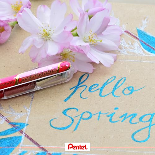 Bolígrafo Gel Metallic Pentel Hybrid Dual Pack 12 miniatura 3