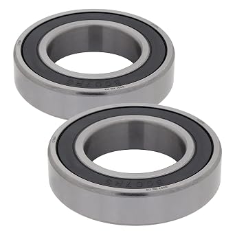 [2-Pack] 6007-2RS - Deep Groove Radial Ball Bearing 1.378 in x 2.441 in x 0.551 in ID x OD x W | 35 mm x 62 mm x 14 mm ID x OD x W with Double Rubber Seal, Clearance C3