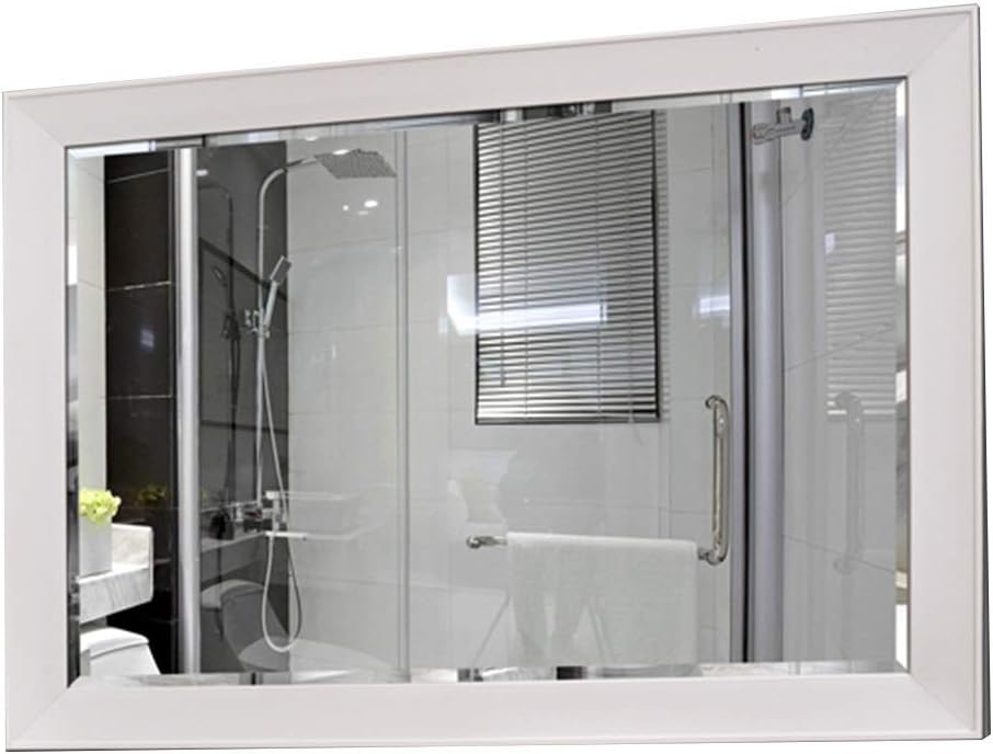Mirrors Wall-Mounted Wall Girl’s Vanity Corridor Full Body Living Room Wall Bathroom Makeup Beauty Bedroom (Color : White Size : 60 * 80cm)