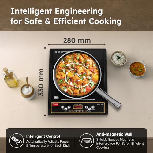 Prestige Atlas Neo 1200W Induction Cooktop (Black, Indian Menu Option) - Image 7