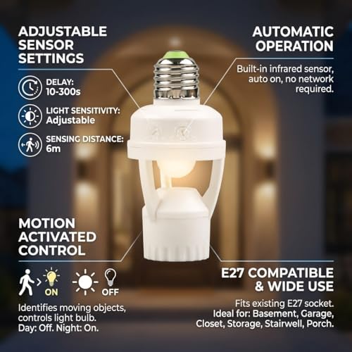 Portalámpara con sensor de movimiento 14 Imagen adicional