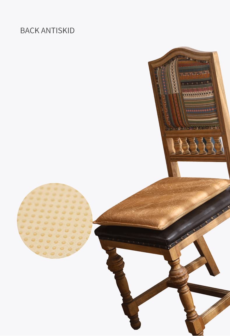MemoFoam - Cuscini per sedia con imbottitura in pelle scamosciata impermeabile, per ufficio e soggiorno, antiscivolo, quadrati, 40 x 40 x 4 cm