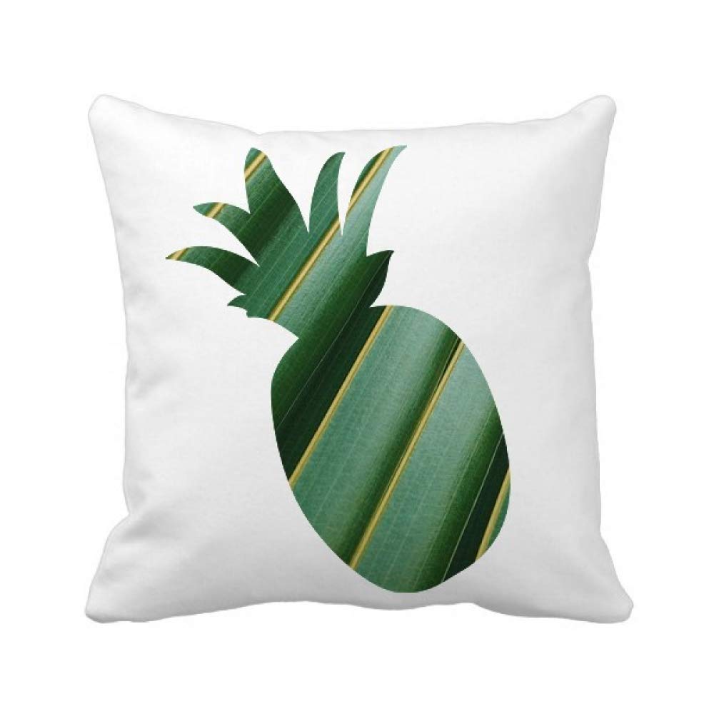 Housse de coussin ananas aux finitions soignées et motif imprimé végétal