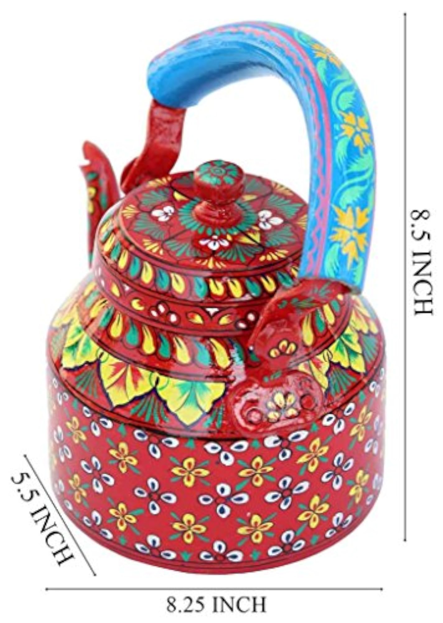 Handpainted Traditional Aluminium Decorative Tea Kettle