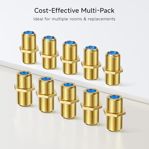 Cable Matters Paquete de 10 Conectores Coaxiales F Tipo miniatura 6