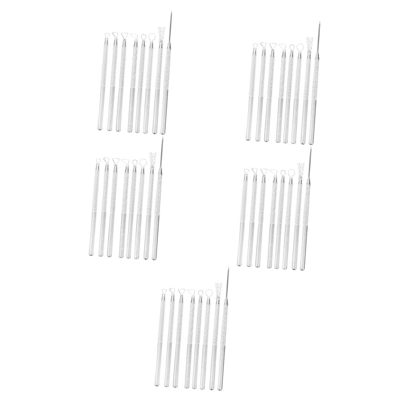 Uonlytech 5 Series Herramientas De Escultura De Arcilla Para Detalles Precisos Modelado Y Creación De Texturas Proyectos De Manualidades 8 Piezas X 5