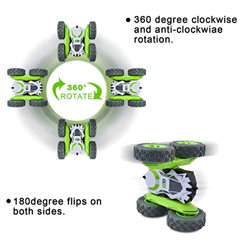 RC Stunt Car , Remote Control Car 360°Flips Double Sided Rotating Vehicles , 2.4GHz 1:28 Super Off-Road Toys Christmas Birthday Gifts for Boys Girls Kids 5 6 7 8 9 10 12 Years Old
