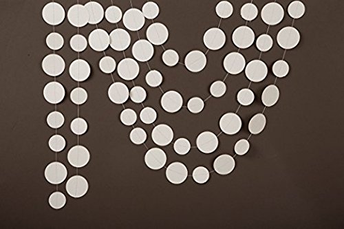 Boston Traders Off white garland, Wedding garland, White wedding decor, Wedding decoration, Bridal shower decor, Paper garland, Home decor