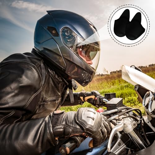 DqiUnaX 4 Stück ohrenwärmer, ohrenwärmer damen, ohrenwärmer fahrradhelm, Komfortable Fahrt Windfree Ohrenschützer für Joggen Laufen Wandern Radfahren Motorradfahren (Schwarz)