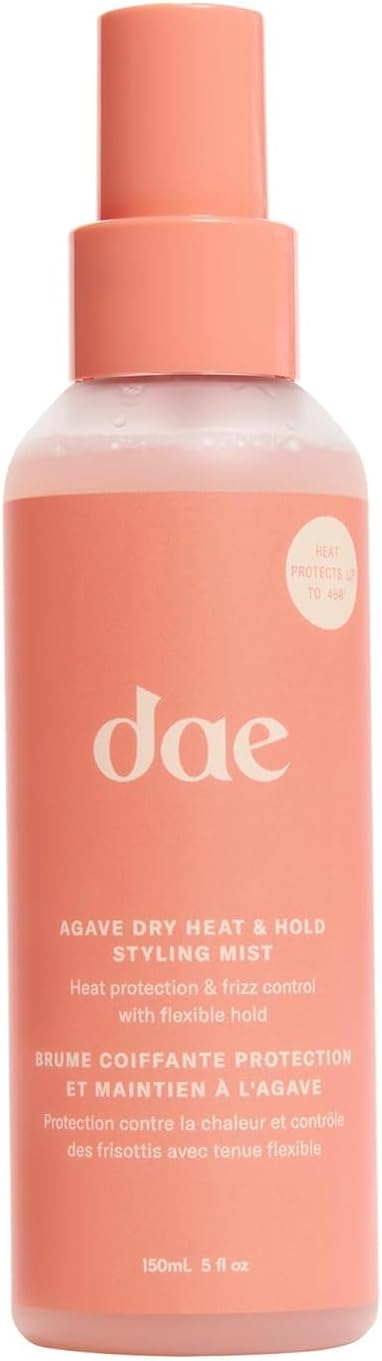 DAE Agave Dry Heat & Hold Styling Mist - Heat Protection, Controls Frizz, Softens Hair (5 oz.)