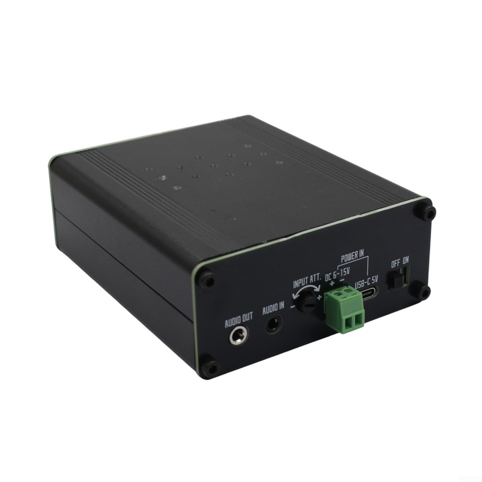 Processore di segnale audio filtro rumore digitale con LPF per radio DSP jack da 3,5 mm alimentatore di rete USB-C nero