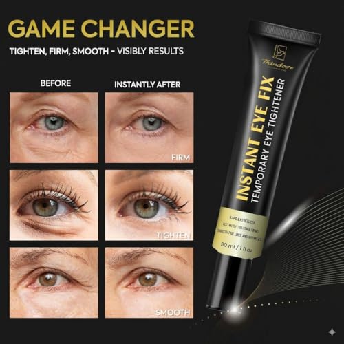 Aemerry Temporary Instant Eye Tightener Cream – Visibly Reduces Puffiness, Under-Eye Bags, Wrinkles & Fine Lines in 2 Minutes, Firms, Lifts & Smooths Eye & Face Area, Anti-Aging Formula for Women and Men, 1oz