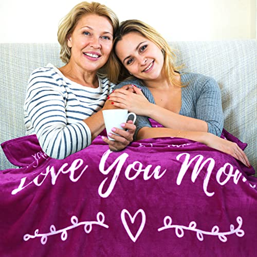 Filo Estilo Gifts For Mom From Daughter Or Son, Unique, Meaningful Birthday Presents For Mom, Mom Gift Ideas, Mother In Law Gifts, Mothers Day Blanket 60X50 Inches (Ruby Pink, Fleece) #TOP2