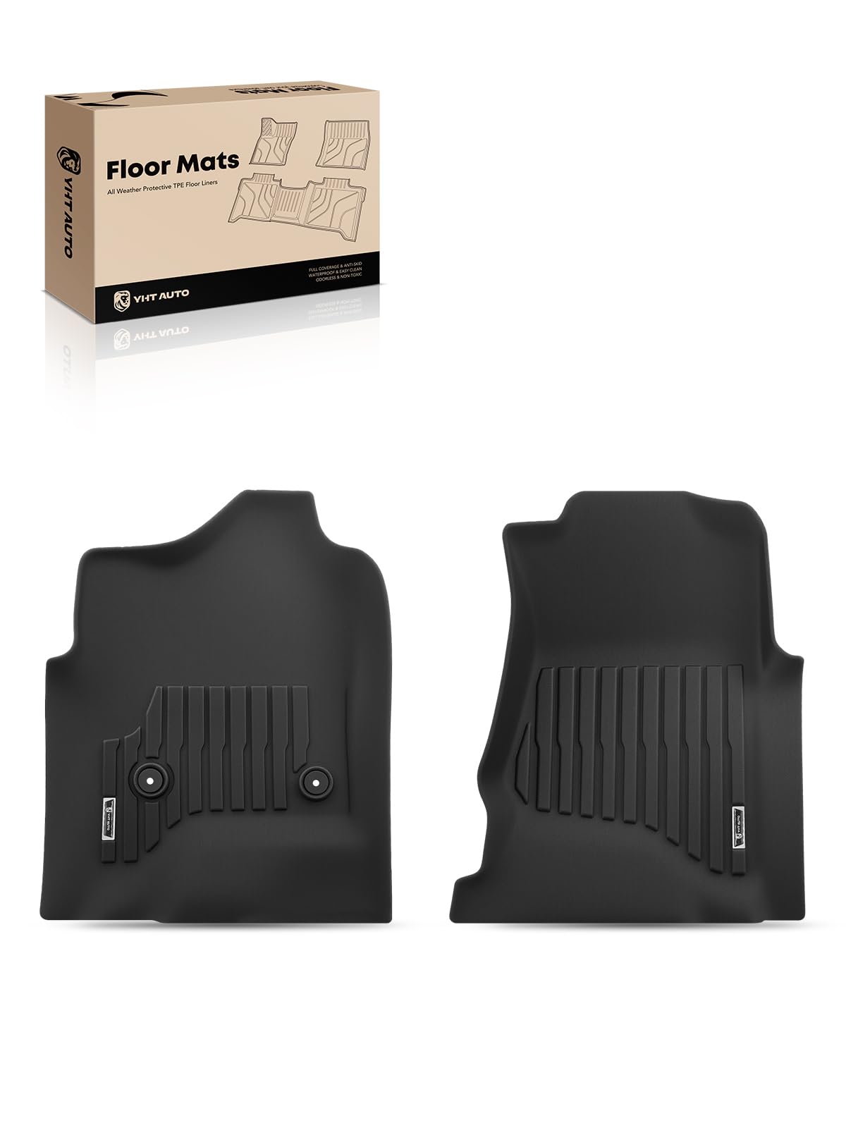 YHTAUTO Tappetini compatibili con Cadillac Escalade Chevrolet Silverado GMC Sierra 2014-2020, tappetini per auto in TPE per tutte le condizioni atmosferiche, impermeabili, antiscivolo, inodore