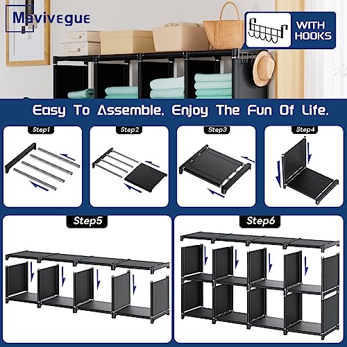 Mavivegue Bookshelf,16 Cube Storage Organizer,Book Shelf Organizer,Tall Bookcase Shelf,Black Cube Shelf Cubbies Closet Storage Organizer Shelves For Bedroom,Living Room,Home,Office #TOP5