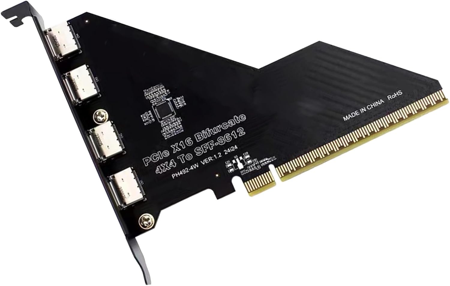 高速PCIE X16拡張カードPCIEX4X4X4X4高度なグラフィックス処理のためのsff8612拡張への分割