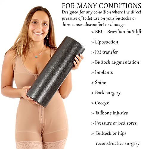 Yesindeed Toilet Seat Riser Pillow For Brazilian Butt Lift (Bbl) - Dr. Approved Bathroom Assistance Lifter For Post Surgery Recovery Comfortable & Firm Butt Support Cushion #TOP2