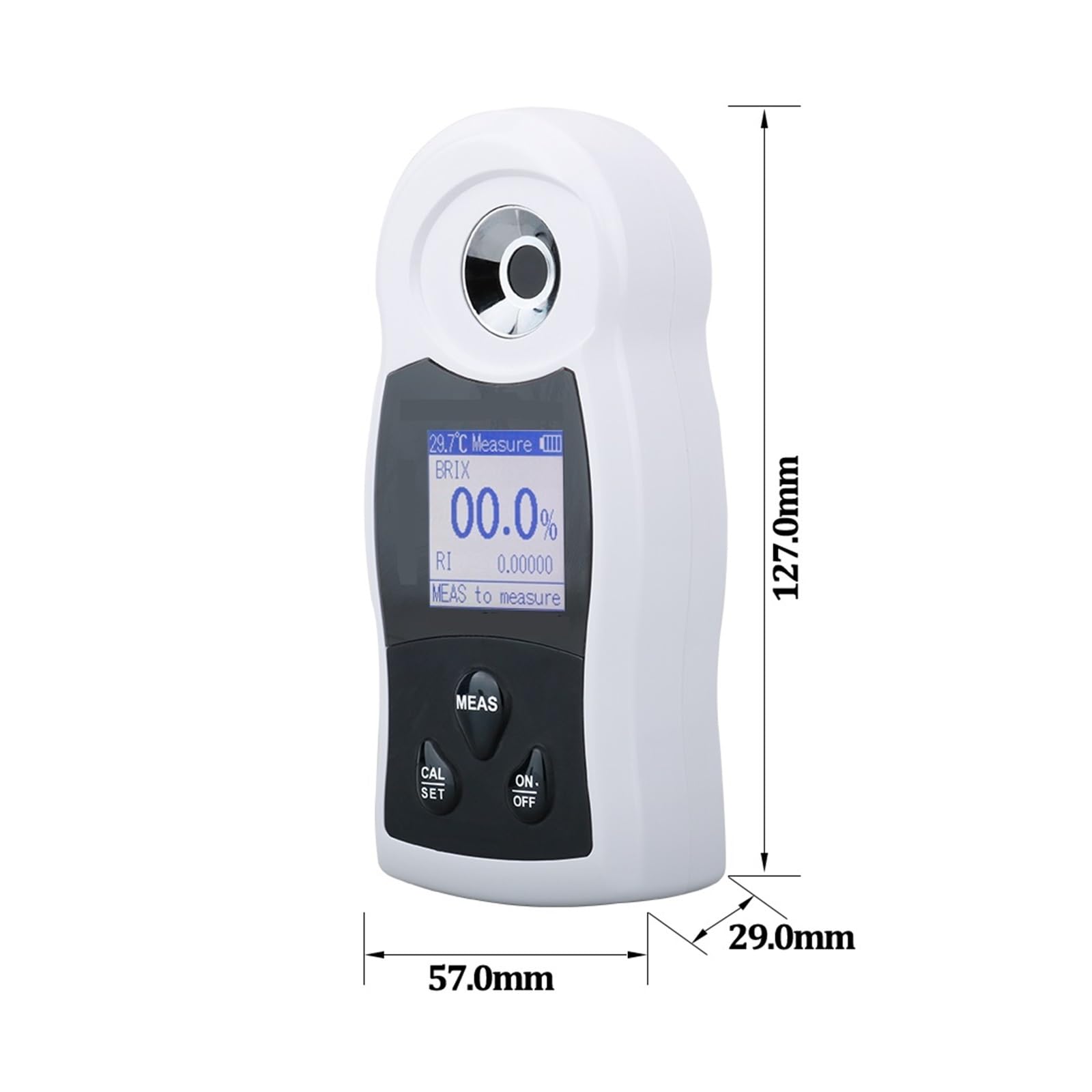 Refractómetro Digital Medidor De Azúcar LCD 0~55% Densímetro Sacarímetro For Probador Concentración Cerveza Vino Fruta Preciso Y FáCil De Usar