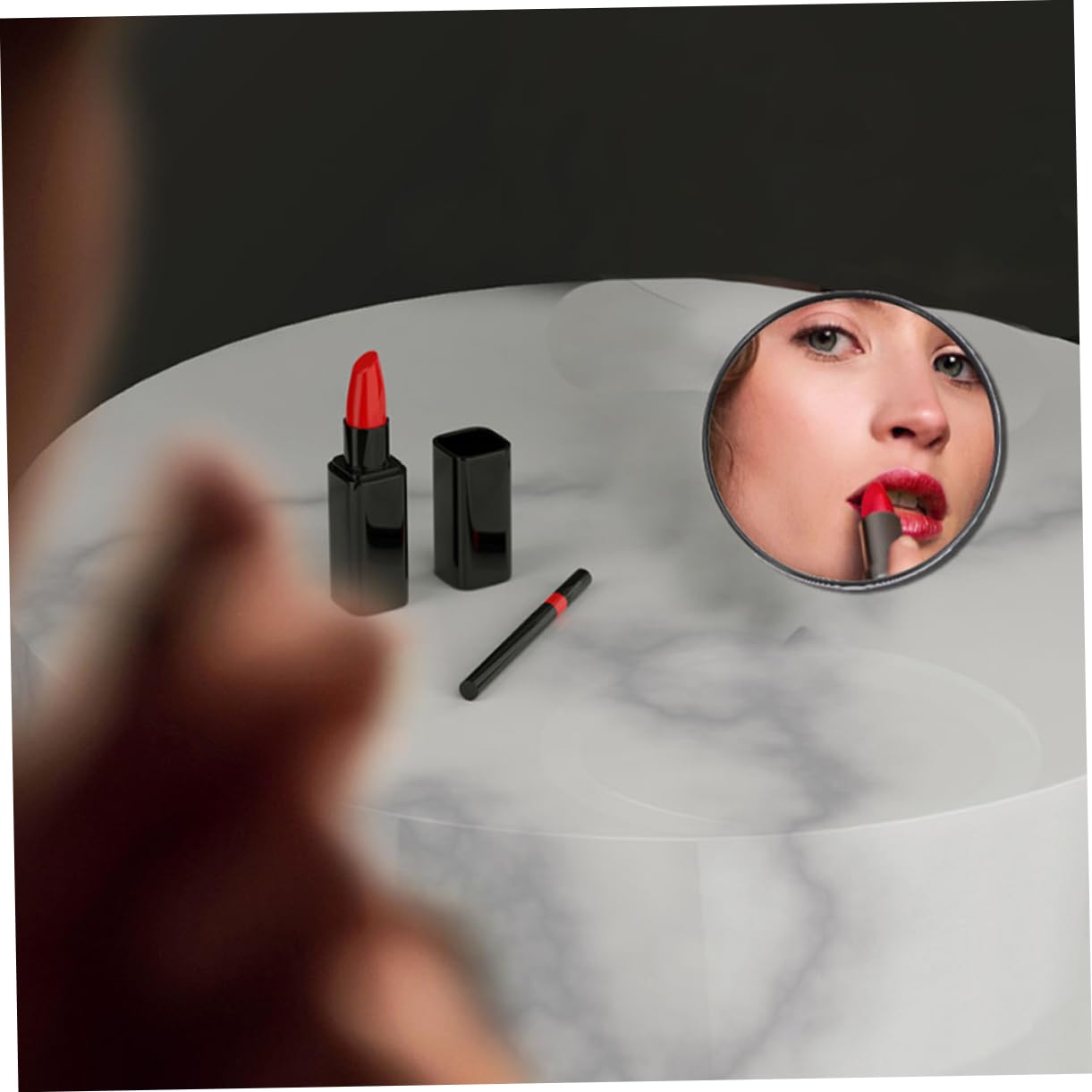 Beavorty Specchio Da Trucco Con Ingrandimento 30x 5 Pezzi Per Bagno Design Portatile