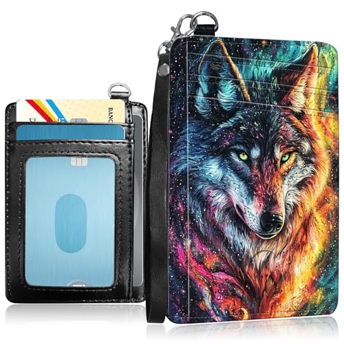 Leather Slim Wallet for Men Women-RFID Blocking Front Pocket Wristlet,Small Credit Card Holder Wallets ID Window