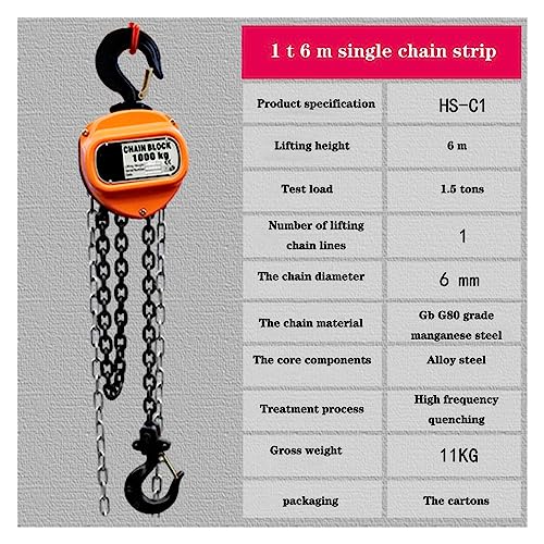 Palan à chaîne triangulaire 1 tonne grue levage manuel portable 6 mètres - 2