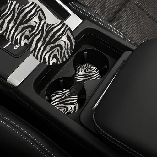 Posavasos para Auto 2 Piezas Antideslizante Negro y Blanco miniatura 1