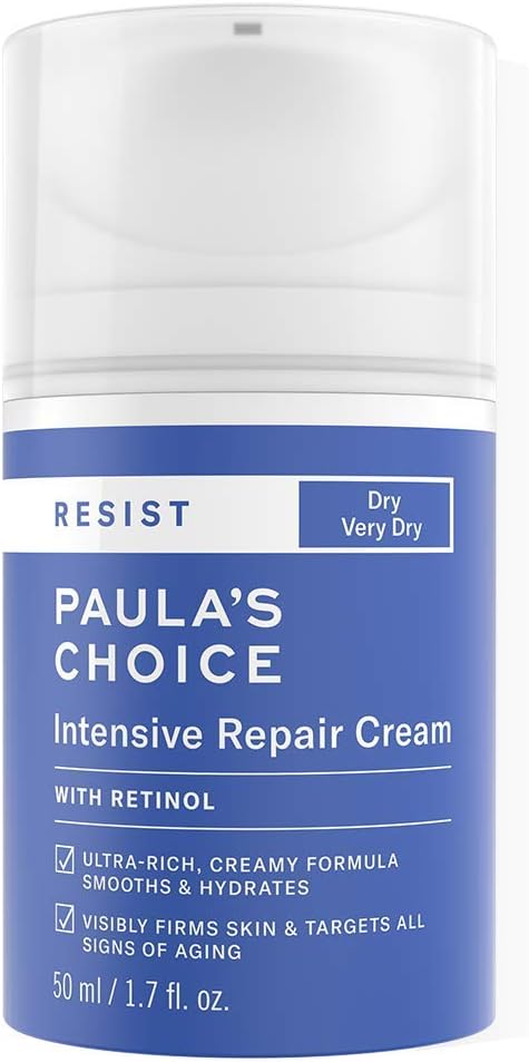 Paula’s Choice RESIST Anti-Aging Intensief Hydraterende Nachtcrème met Retinol – Verzacht Rimpels & Pigmentvlekken – Crème met Niacinamide & Jojoba Olie – Droge Huid – 50 ml