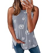 Tank Top Damen Sommer Oberteile Ärmellos Bluse Rundhals Basic Tops Lose Casual T Shirt