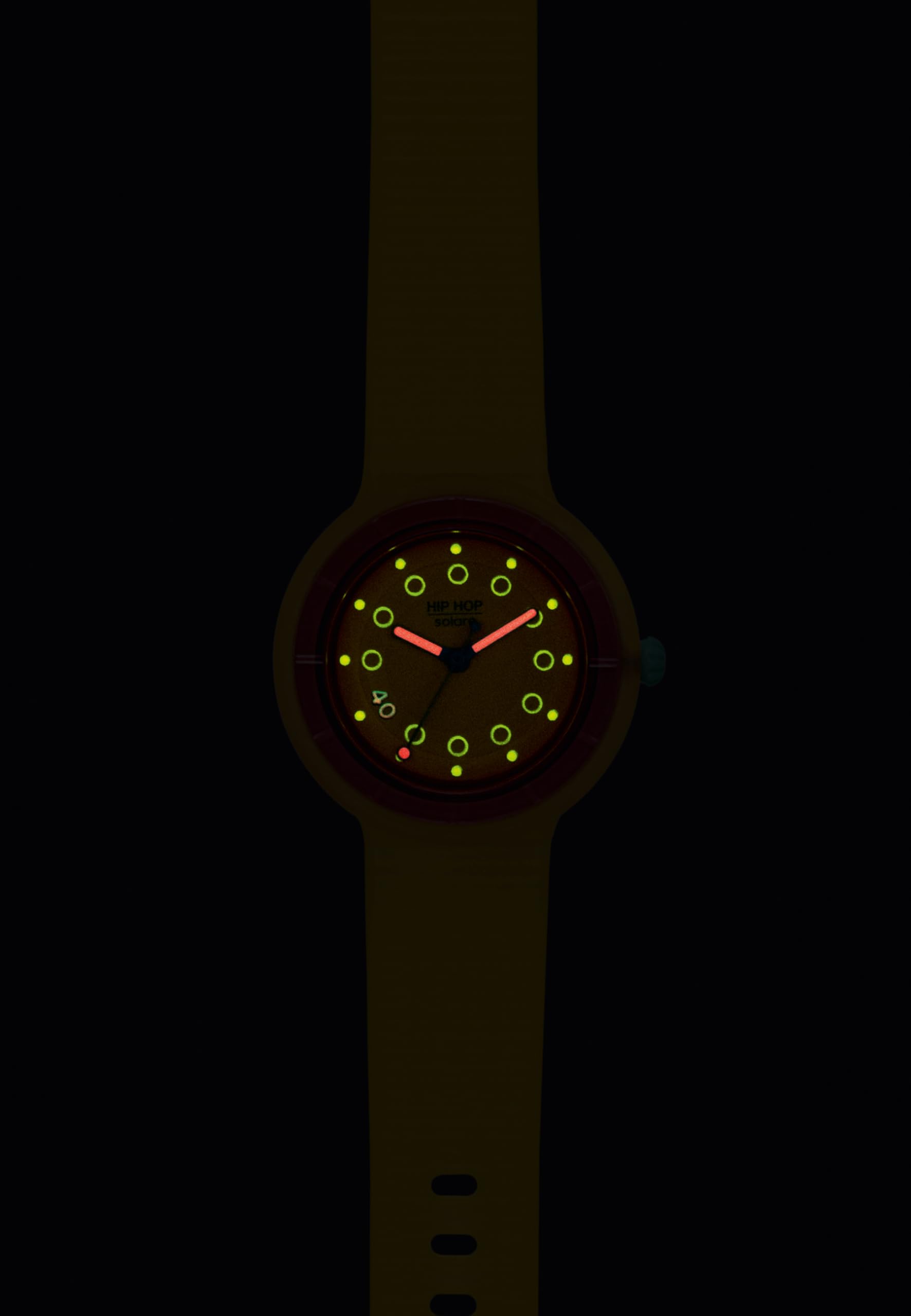 HIP HOP, Zegarek Hero.DOT_Solar, ekskluzywna edycja, ruch słoneczny, przyjazny dla środowiska silikonowy pasek, stalowy zapięcie, obudowa 34 mm, wodoodporny