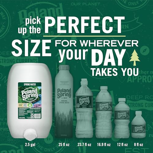 Image of Poland Spring Maine Spring Water Bottles, 2.5 Gallon Jug - Still Bottled Water with Naturally Occurring Minerals for Taste
