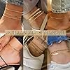 iF-YOU-Gold-Ankle-Bracelets-for-Women-14k-Gold-Plated-Waterproof-Cuban-Link-Chain-Anklets-Set-Layered-Anklet-Bracelets-for-Women-Beach-Gift-Adjustable-Size-5pc iF YOU Gold Ankle Bracelets for Women, 14k Gold Plated Waterproof Cuban Link Chain Anklets Set, Layered Anklet Bracelets for Women Beach Gift Adjustable Size 5pc