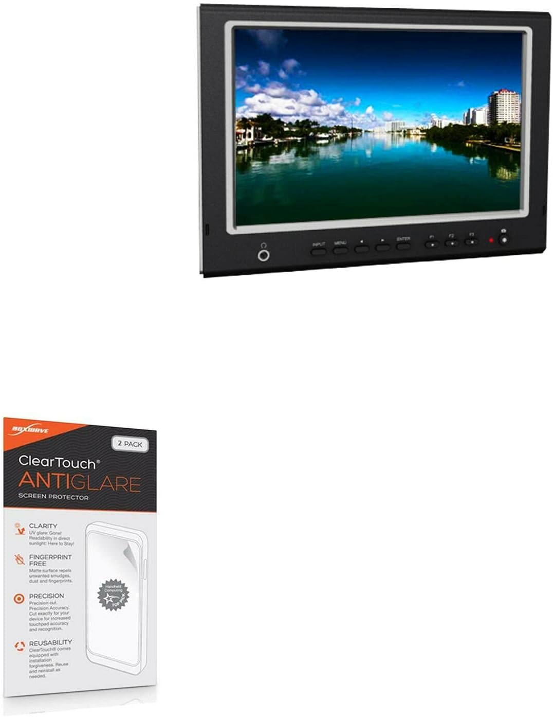 BoxWave Screen Protector Compatible with Lilliput 664/O/P - ClearTouch Anti-Glare (2-Pack), Anti-Fingerprint Matte Film Skin