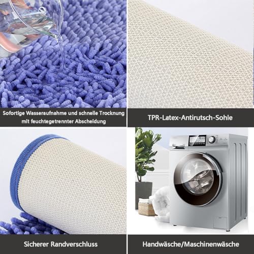 Cleany Matte Hunde, Ultra-Absorbant Schmutzfangmatte, Hundeteppich Sauberlaufmatte Super Absorbierende Bodenmatte für schlammige, nasse Pfoten und Schuhe (Grau, 80 * 120cm)