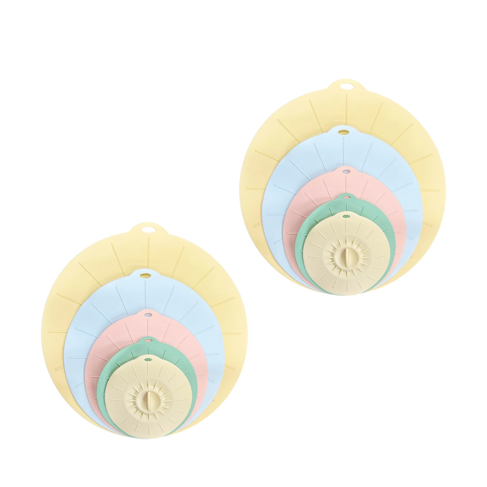 LUCKGONI Pack of 10 Efficient Lids Generic Fit Leakproof Design Microwaves and Dishwasher Safe