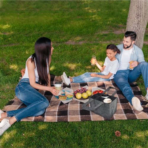 2 Pack 6 Cup Portable Drink Carrier Cup Holder for Car Boats Reusable Insulated Cup Carriers with Handle Foldable Cup Coffee Cocktails Carrier, Secures Hot and Cold Beverages-for Delivery (Grey)