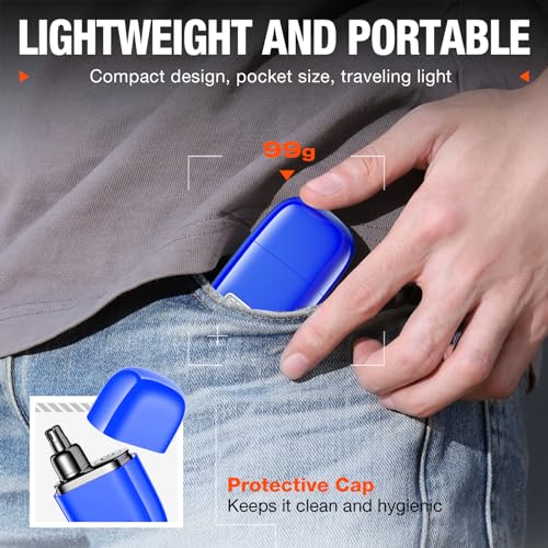 Image of yoose Nose Hair Trimmer for Men and Women, Alloy Unibody, Painless Trimming, IPX7 Waterproof, Washable, USB-C Rechargeable, Long-Lasing, Low Noise, Portable Travel Electric Nose Trimmer, Blue