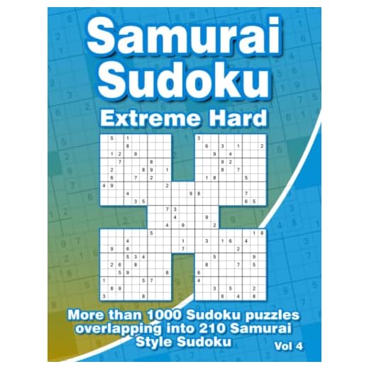 Extreme Difficult Samurai Sudoku Puzzles for Adults: Very Hard Sudoku Puzzle Book with 210 Samurai Style Puzzles for Professionals