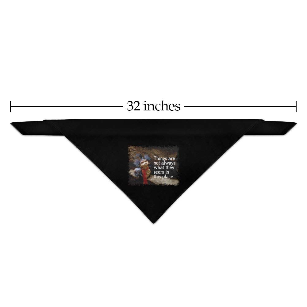 GRAPHICS & MORE Labyrinth The Worm Quote Thing are Not Always What They Seem in This Place Dog Pet Bandana