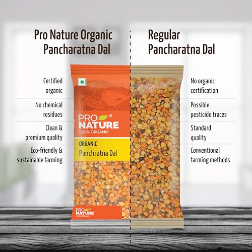 Image of Pro Nature 100% Organic Panchratna Dal - 500g | Rich in Taste & Nutrition | Healthy Mix of 5 Lentils | Ideal for Cooking Delicious, Wholesome Meals (Pack of 2)
