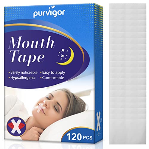 120 pcs Mouth Tape for Snoring, Mouth Strips for Snoring, Soft Mouth Strips for Sleeping Quality Improvement, Better Nose Breathing & Less Mouth Breathing, Instant Mouth-Snoring Relief