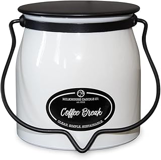Milkhouse Candle Company - Coffee Break - Creamery Collection - 16oz Double Cotton Wick Soy Candles with Beeswax - Long Burn Time, Made in The USA - Non Toxic, Premium Scented Candles