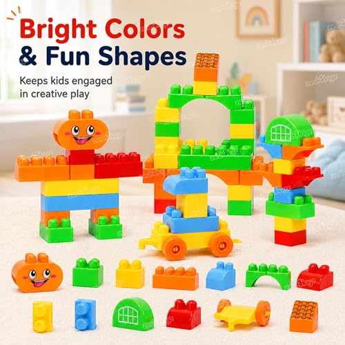 Image of Zest 4 Toyz Building Blocks for Kids 75 Pieces Construction Toy Puzzle Game Creative Building Set Educational Learning Activity Blocks Brain Development Toy for Boys Girls 3+ Years