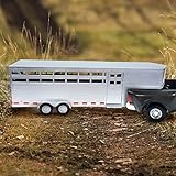 Big Country Toys - Sundowner Horse Trailer with Gooseneck Trailer Hitch for Farm Toys & Toy Trucks